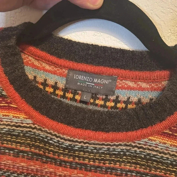 Lorenzo Magni Multicolor Wool Blend Sweater size L - Picture 8 of 10